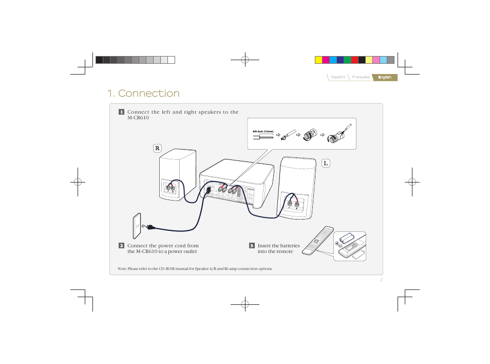 Connection | Marantz M-CR610 Quick Start User Manual | Page 3 / 8