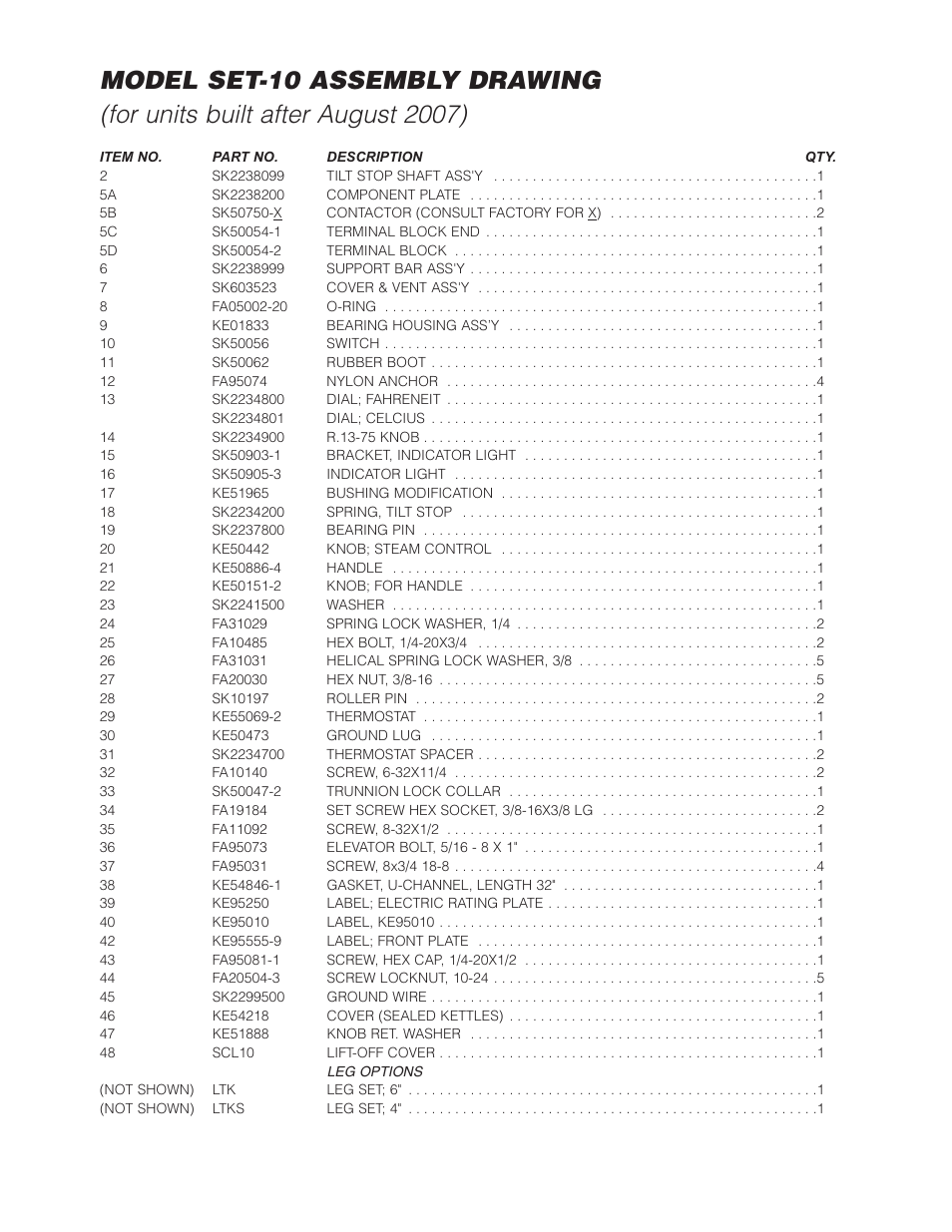 Cleveland Range SET-10 User Manual | Page 13 / 25