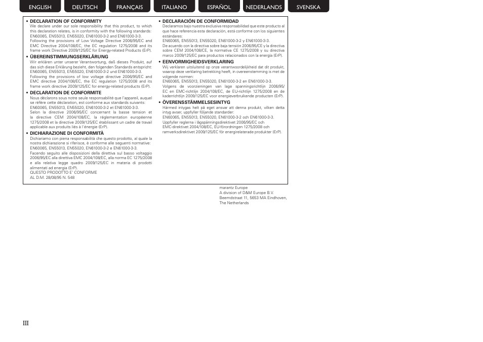 Marantz NR1402 User Manual | Page 4 / 16