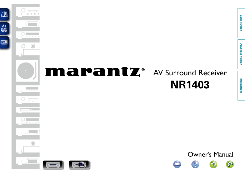 Marantz NR1403U User Manual | 101 pages