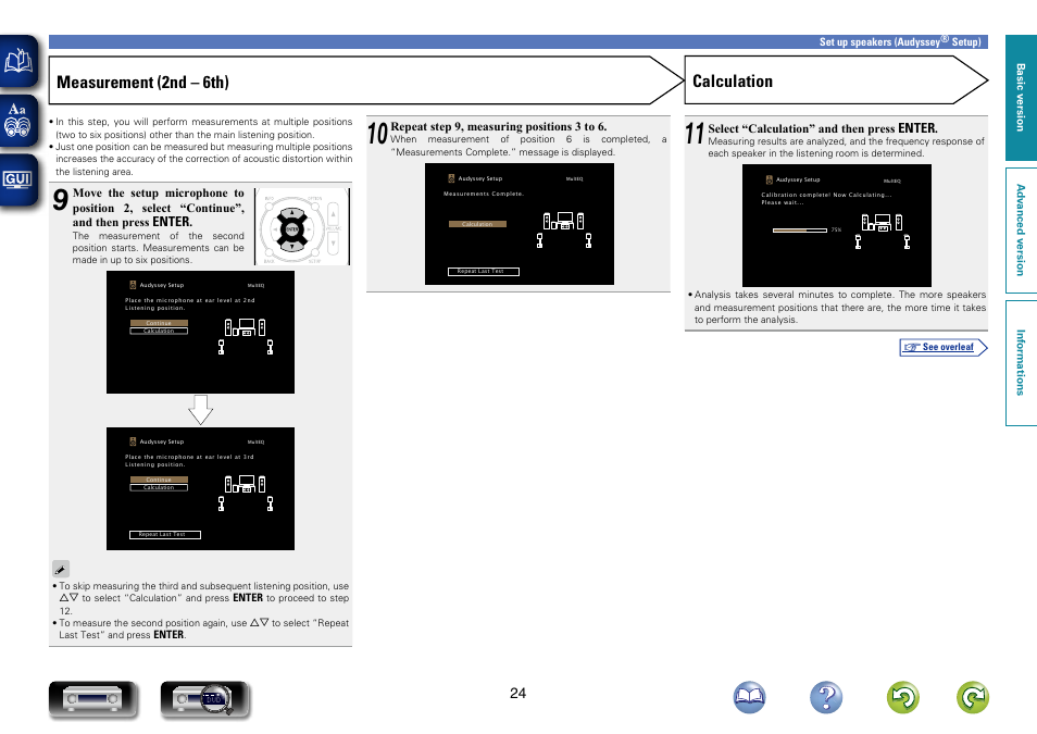 Calculation, Measurement (2nd – 6th) | Marantz NR1403U User Manual | Page 27 / 101