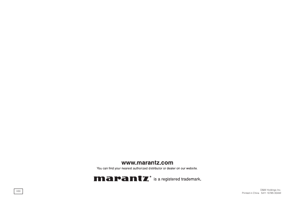 Marantz NR1403U User Manual | Page 10 / 10