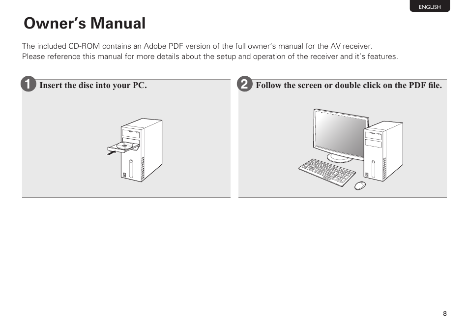 Owner’s manual | Marantz NR1403U User Manual | Page 9 / 10