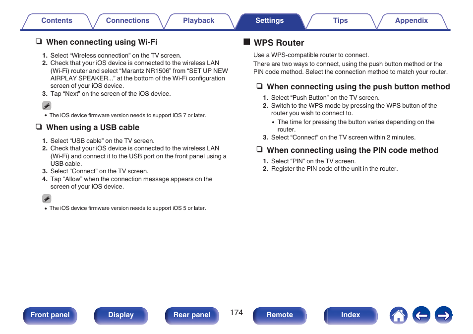 Owps router | Marantz NR1506 User Manual | Page 174 / 249