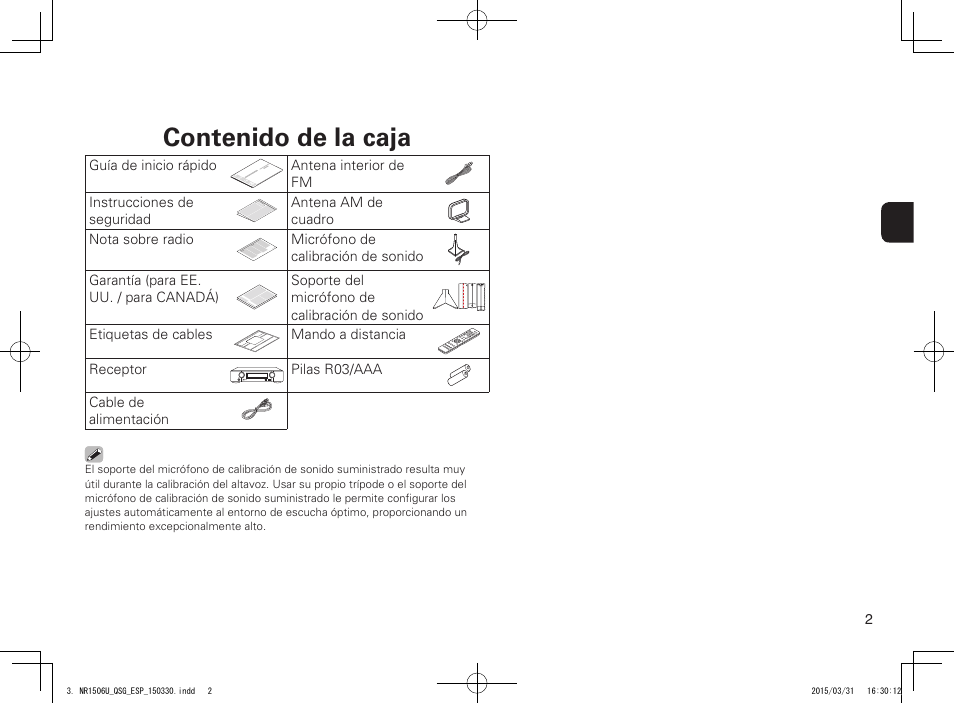 Marantz NR1506 Quick Start User Manual | Page 3 / 12