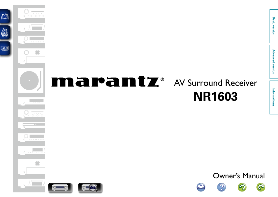 Marantz NR1603 User Manual | 159 pages