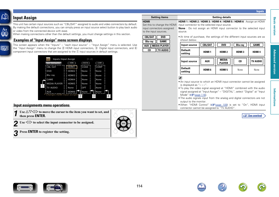 Connectors, For how to change, see “input assign, Input assign | Marantz NR1603 User Manual | Page 117 / 159