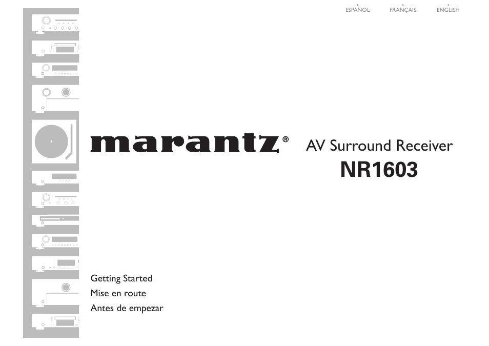 Marantz NR1603 Getting Started User Manual | 10 pages