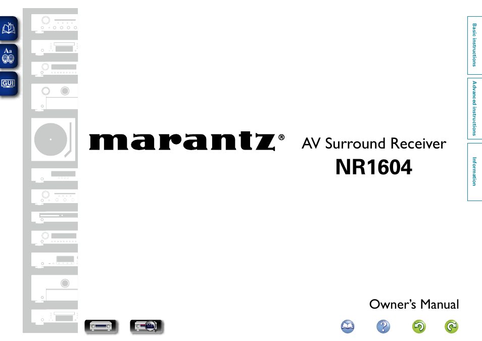 Marantz NR1604 User Manual | 168 pages