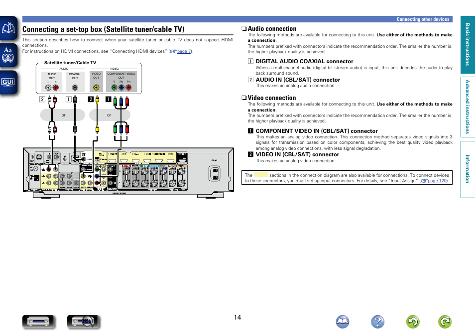 14 n audio connection, N video connection, As a s | Marantz NR1604 User Manual | Page 17 / 168