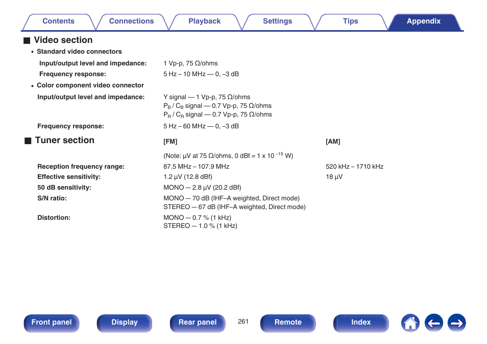 Marantz NR1605 User Manual | Page 261 / 275