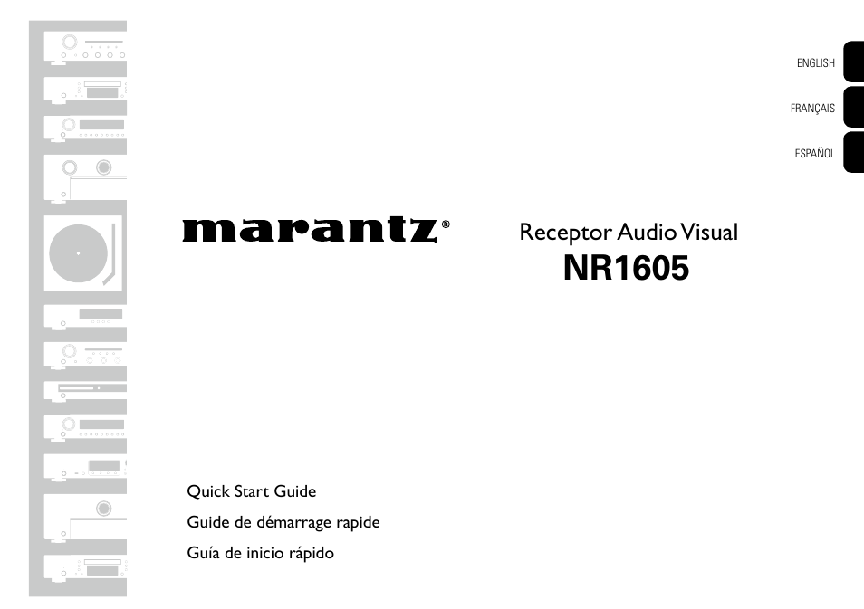 Marantz NR1605 Quick Start User Manual | 11 pages