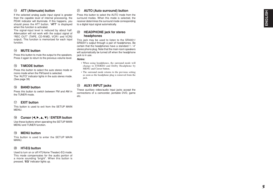 Marantz SR4001 User Manual | Page 8 / 56