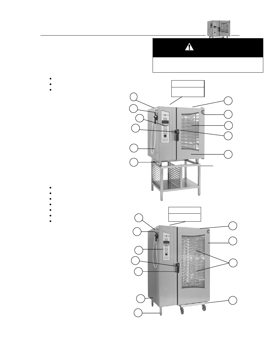 Convotherm by cleveland combi oven-steamers, Product views, Warning | Cleveland Range OVEN STEAMER User Manual | Page 19 / 94