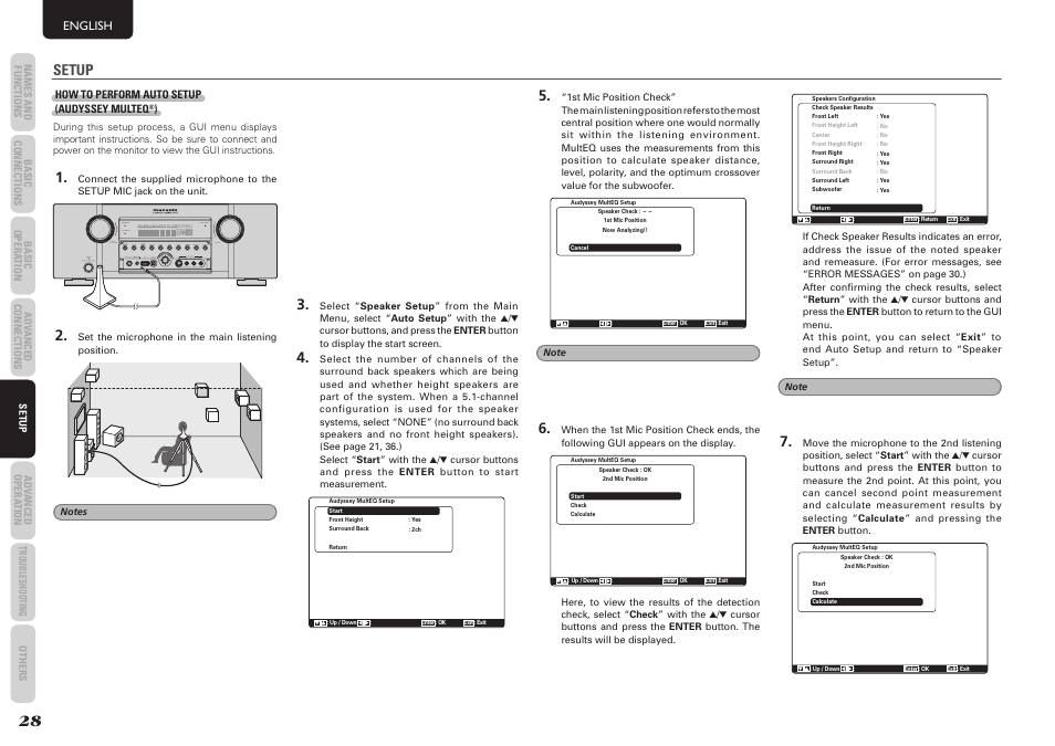 Setup | Marantz SR5004 User Manual | Page 30 / 96