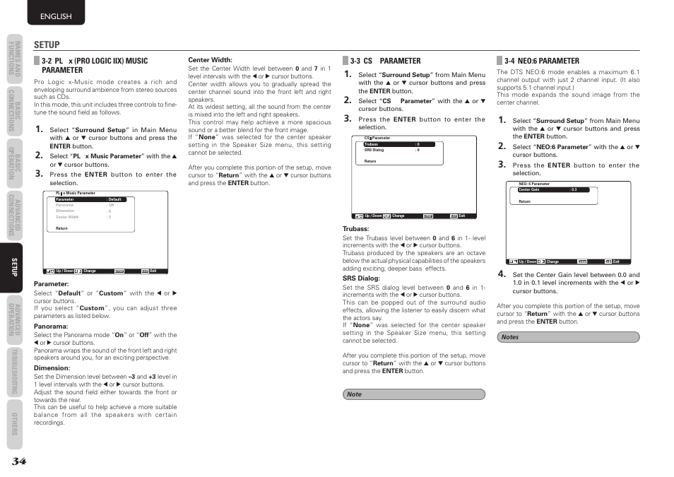 Setup | Marantz SR5004 User Manual | Page 36 / 96