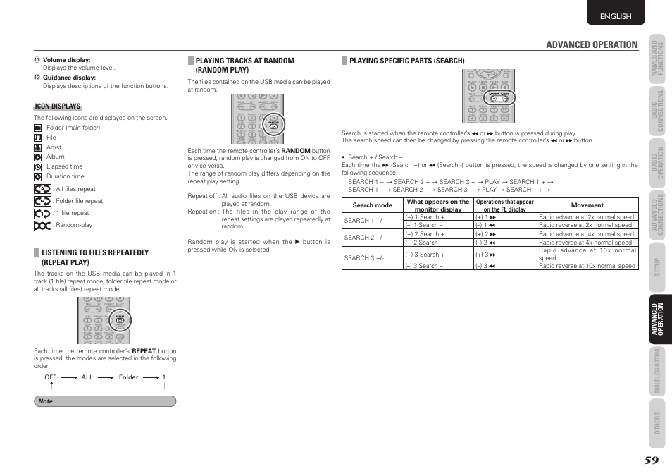 Advanced operation | Marantz SR5004 User Manual | Page 61 / 96