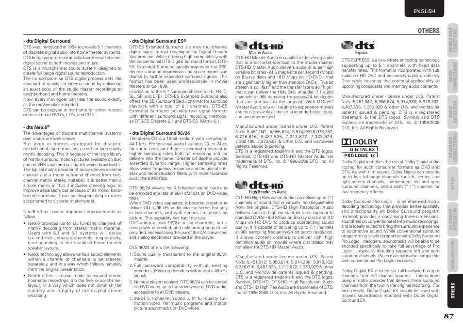 Others | Marantz SR5004 User Manual | Page 89 / 96