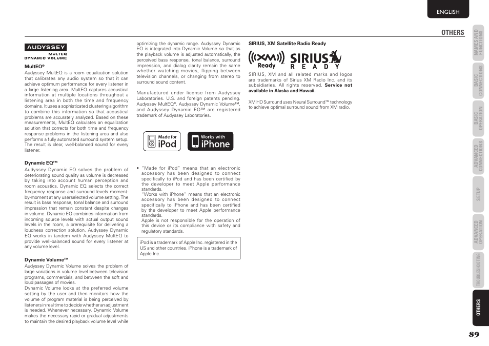 Others | Marantz SR5004 User Manual | Page 91 / 96