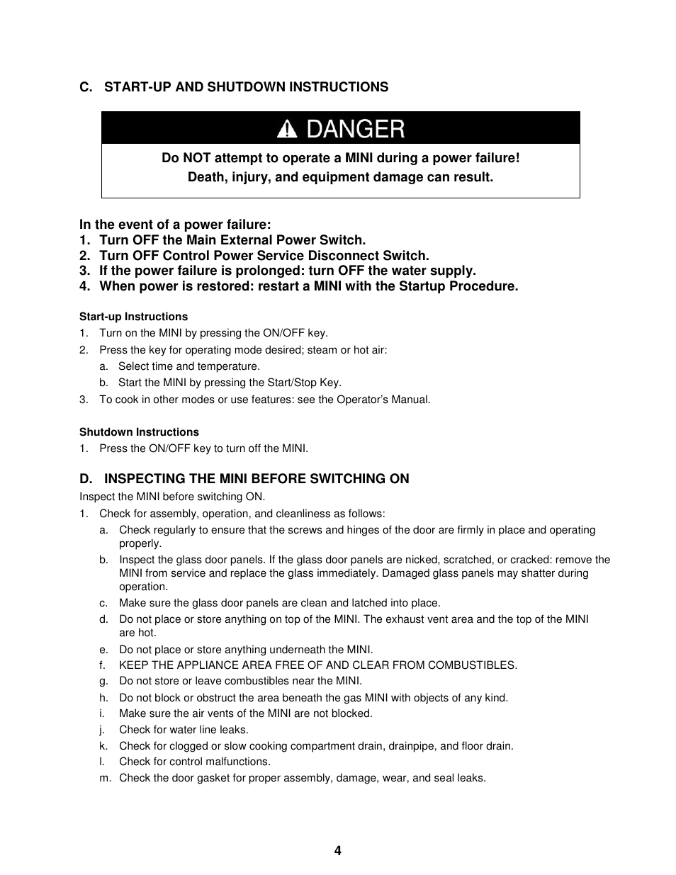 Cleveland Range The MINI OES-6.08 User Manual | Page 10 / 51