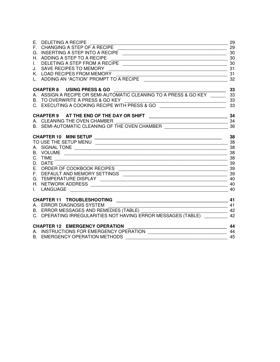 Cleveland Range The MINI OES-6.08 User Manual | Page 6 / 51