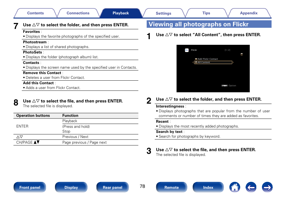 Viewing all photographs on flickr | Marantz SR5008 User Manual | Page 78 / 238