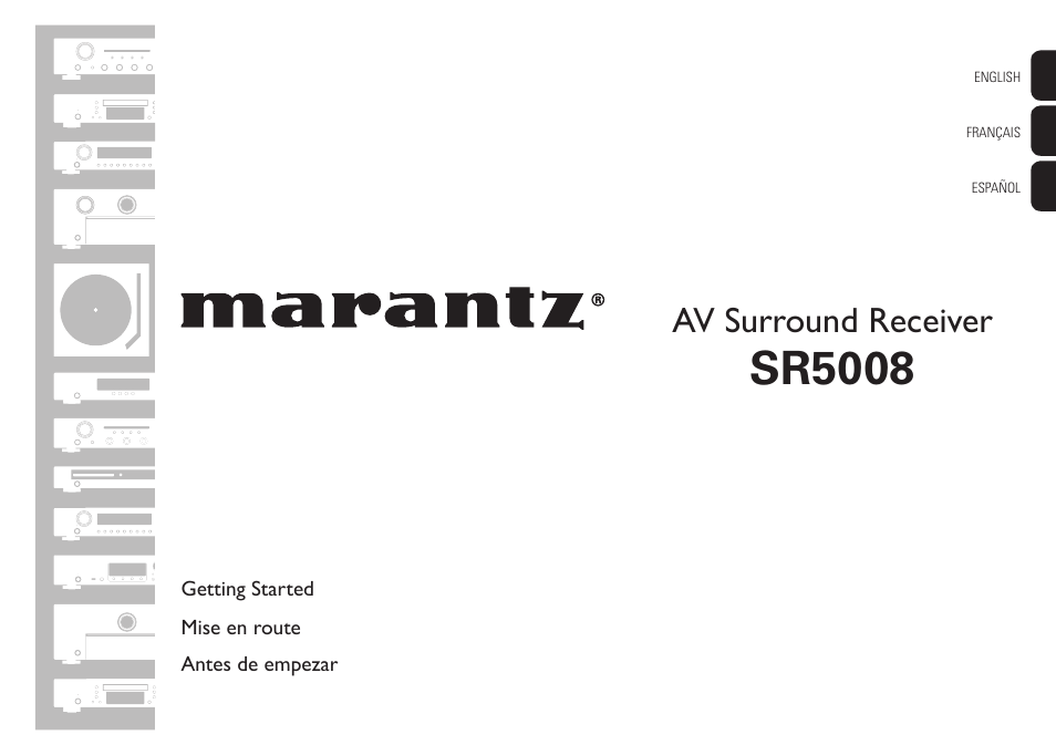 Marantz SR5008 Getting Started User Manual | 10 pages