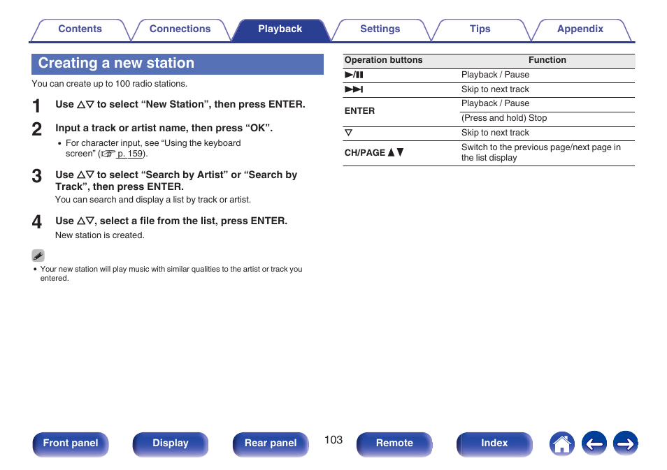 Creating a new station | Marantz SR5010 User Manual | Page 103 / 295