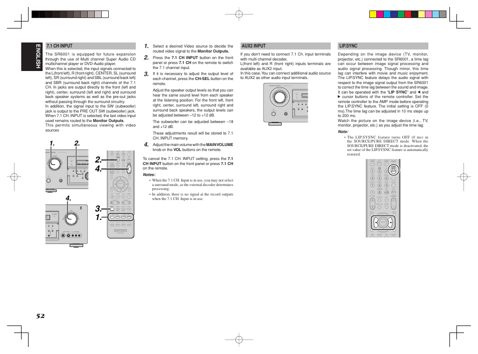 Cat p.scan cat, T.disp f.direct pty tuning preset | Marantz SR6001 User Manual | Page 55 / 71