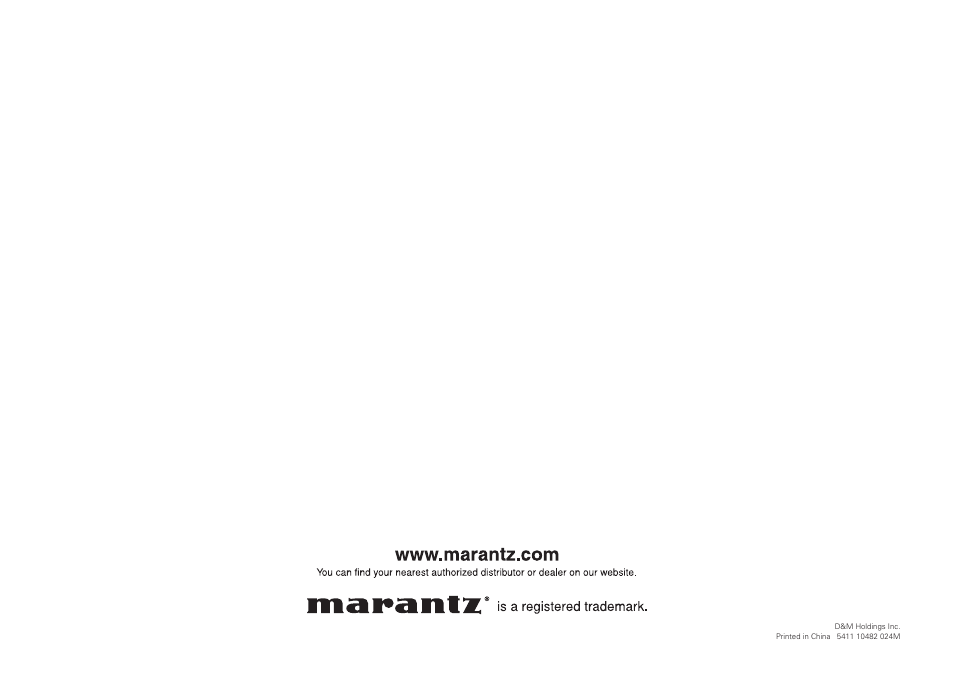 Marantz SR6005 User Manual | Page 104 / 104