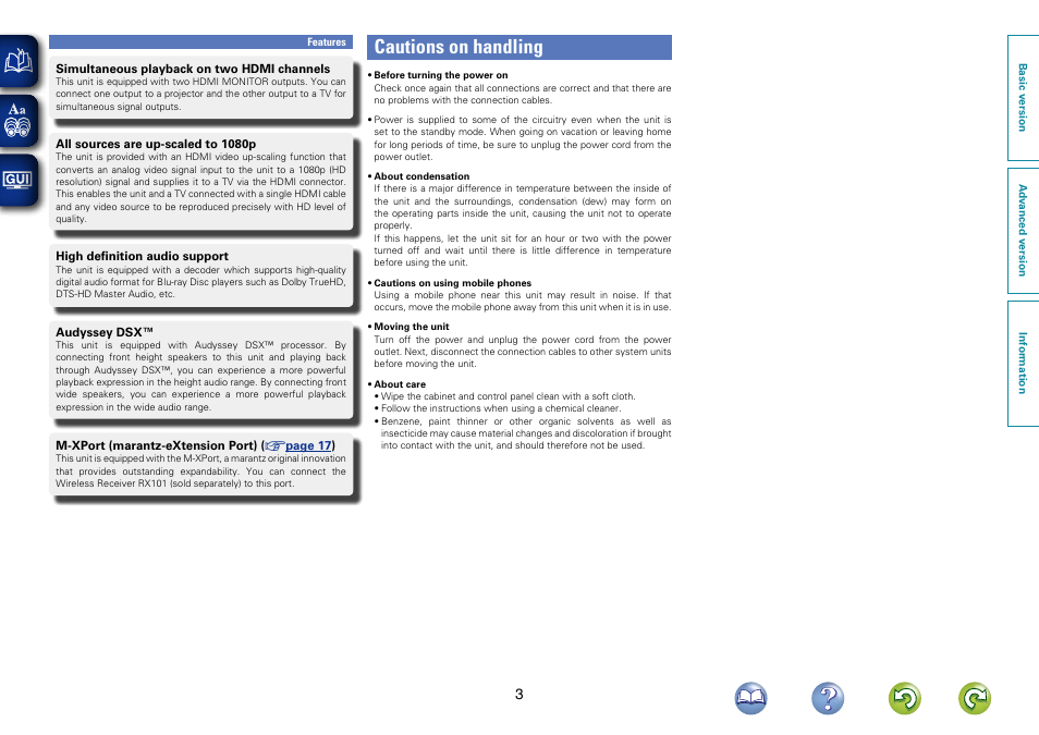 Cautions on handling | Marantz SR6006 User Manual | Page 6 / 159