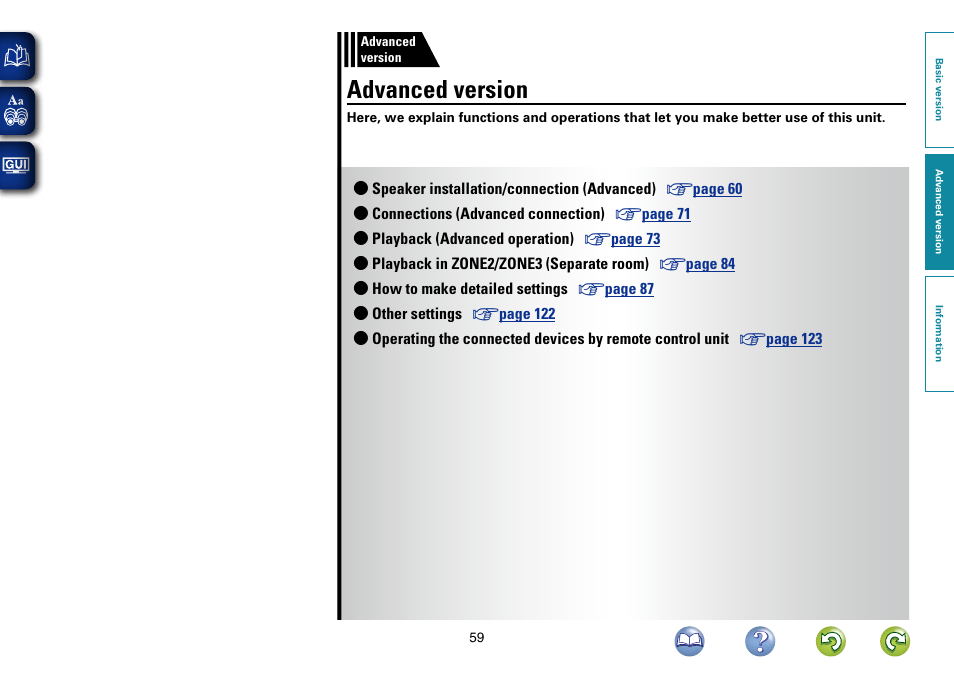 Advanced version | Marantz SR6006 User Manual | Page 62 / 159