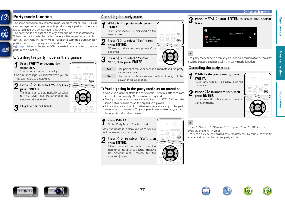 Party mode function | Marantz SR6006 User Manual | Page 80 / 159