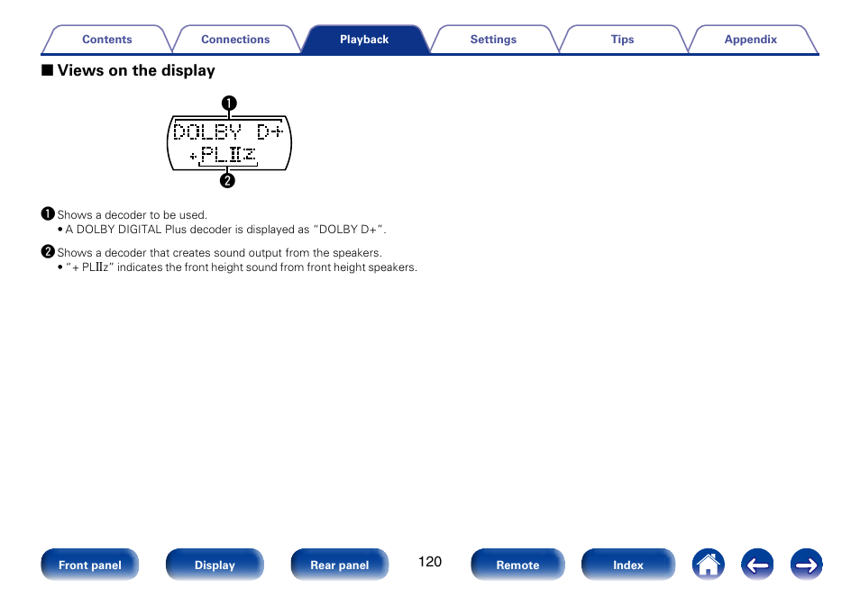 2 views on the display q w | Marantz SR6008 User Manual | Page 120 / 247