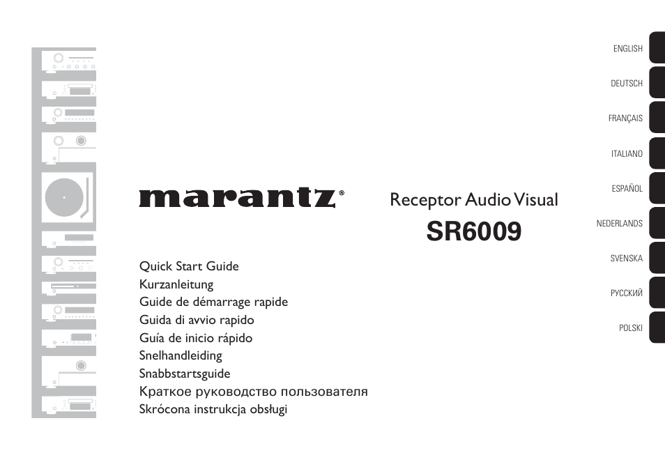 Marantz SR6009 Quick Start User Manual | 12 pages