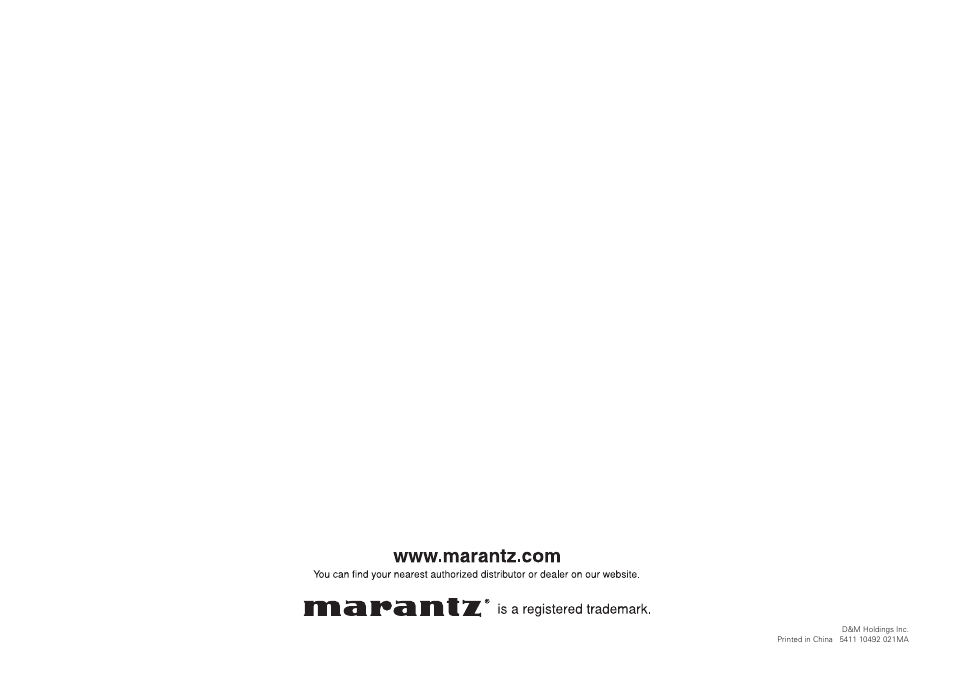 Marantz SR7005 User Manual | Page 128 / 128