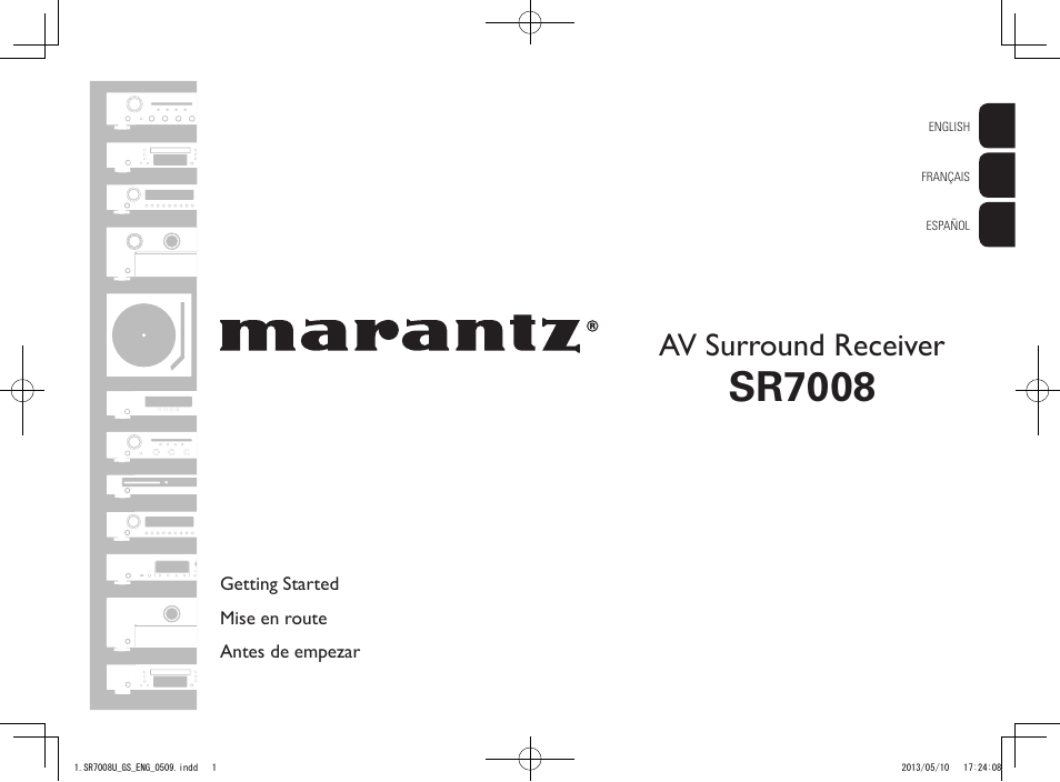Marantz SR7008 Getting Started User Manual | 10 pages