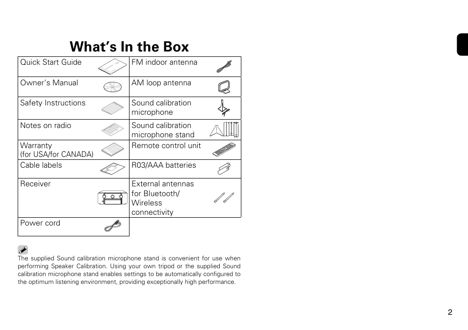 What’s in the box | Marantz SR7009 User Manual | Page 3 / 12