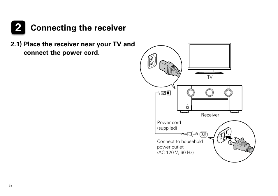 Connecting the receiver | Marantz SR7009 User Manual | Page 6 / 12