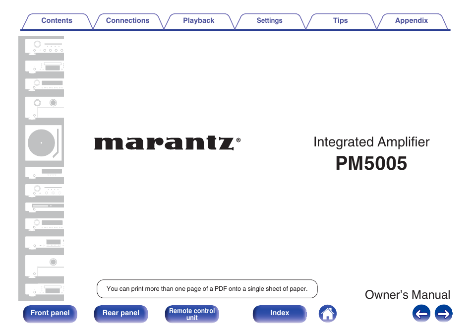 Marantz PM5005 User Manual | 44 pages