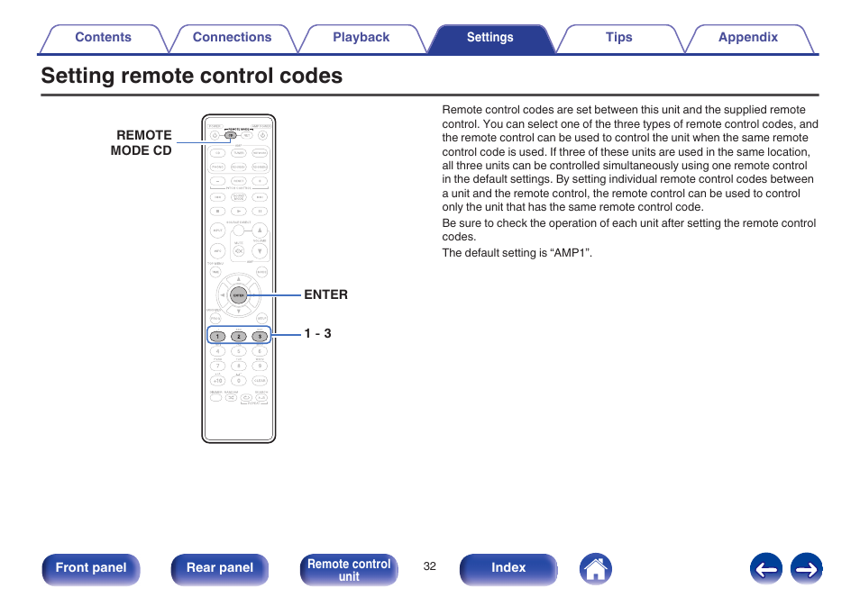 Setting remote control codes | Marantz PM5005 User Manual | Page 32 / 44