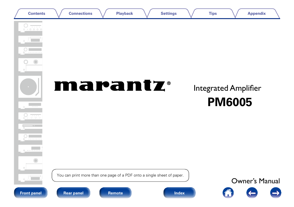 Marantz PM6005 User Manual | 44 pages