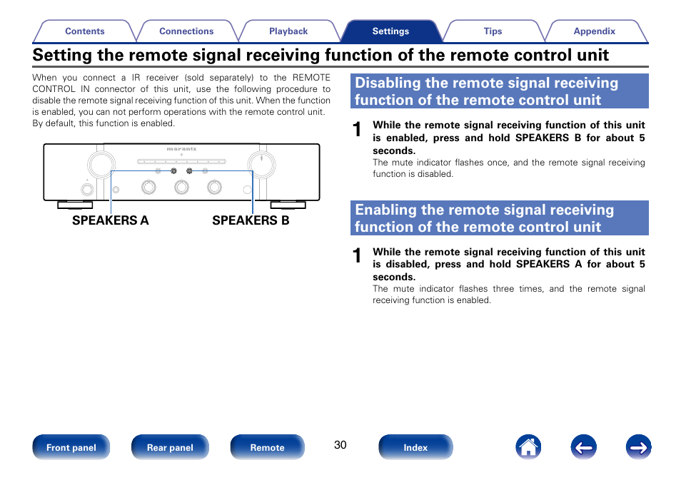 Remote control unit, Remote control unit”) | Marantz PM6005 User Manual | Page 30 / 44