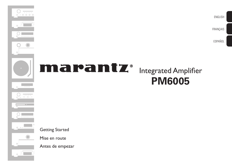 Marantz PM6005 Quick Start User Manual | 10 pages