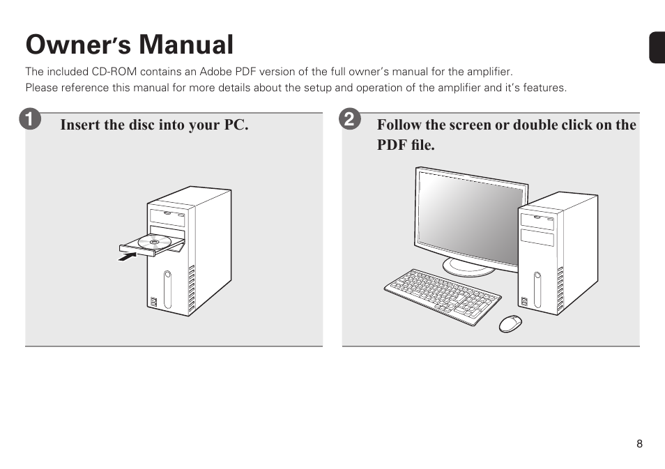 Owner, S manual | Marantz PM6005 Quick Start User Manual | Page 9 / 10