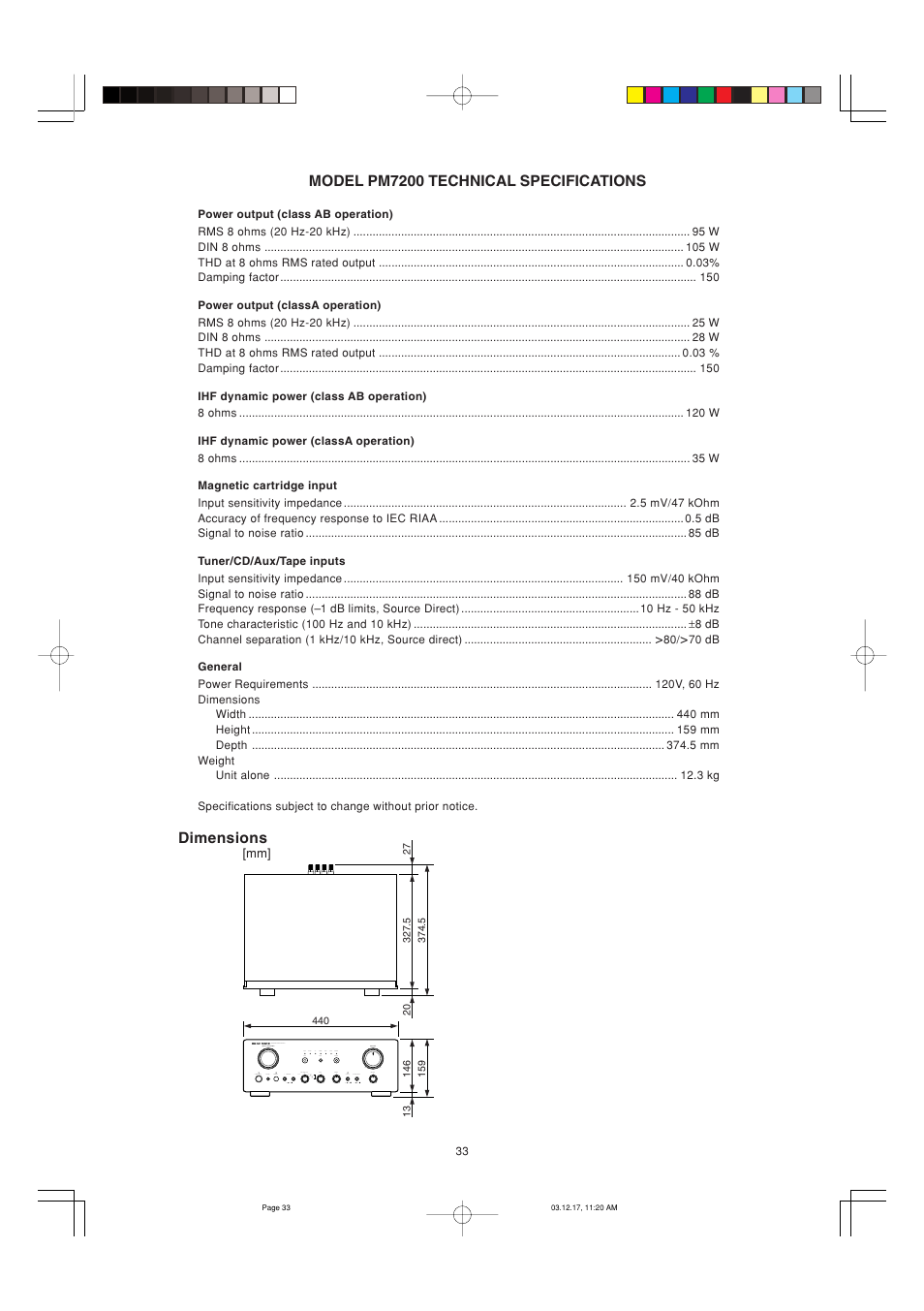 Marantz PM7200 User Manual | Page 14 / 18