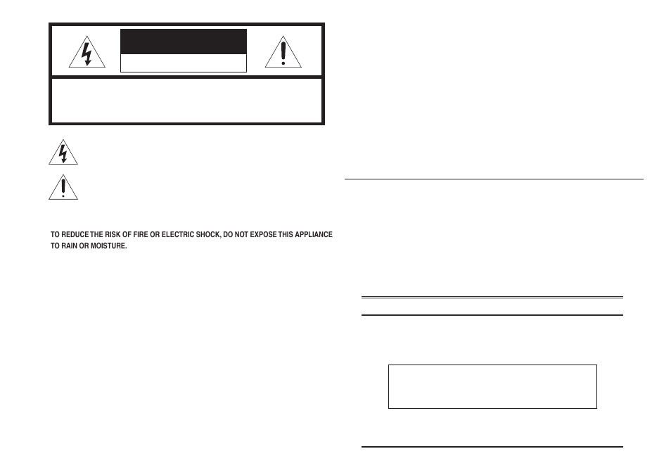 Caution, Warning | Marantz PM8003 User Manual | Page 2 / 19