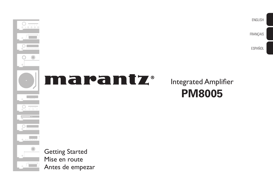 Marantz PM8005 Quick Start User Manual | 10 pages