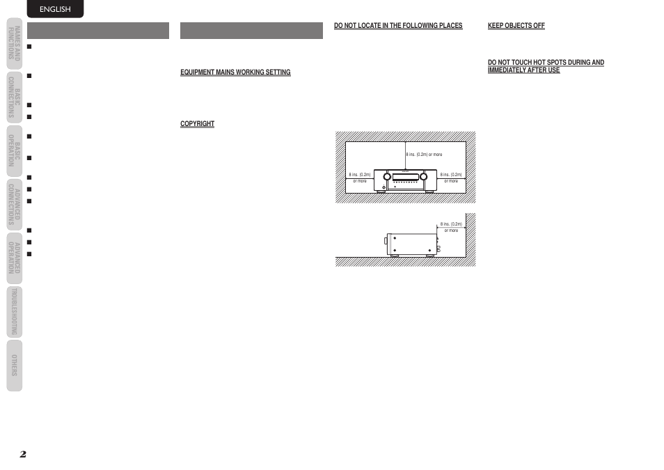 Features, Before use | Marantz SR4023 User Manual | Page 5 / 24