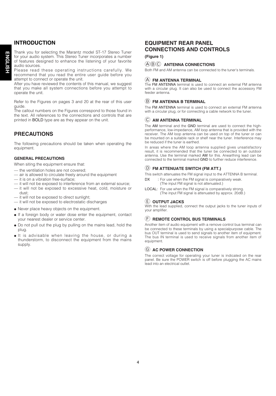 Marantz ST-17 User Manual | Page 6 / 15